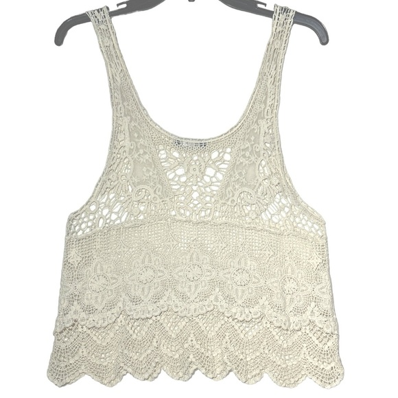 Women’s Basil & Lola Brand Crochet and Lace Mandala Boho Tank Top Size‎ M - Picture 2 of 5